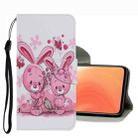 For Xiaomi Mi 10T / 10T Pro Coloured Drawing Pattern Leather Phone Case(Cute Rabbit) - 1