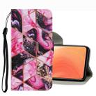 For Xiaomi Mi 10T / 10T Pro Coloured Drawing Pattern Leather Phone Case(Purple Marble) - 1