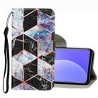 For Xiaomi Mi 10T Lite Coloured Drawing Pattern Leather Phone Case(Black Marble) - 1