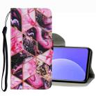 For Xiaomi Mi 10T Lite Coloured Drawing Pattern Leather Phone Case(Purple Marble) - 1
