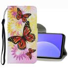 For Xiaomi Mi 10T Lite Coloured Drawing Pattern Leather Phone Case(Chrysanthemum Butterfly) - 1