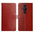 For Sony Xperia Pro-I Y Stitching Horizontal Flip Leather Phone Case(Brown) - 1