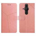 For Sony Xperia Pro-I Y Stitching Horizontal Flip Leather Phone Case(Rose Gold) - 1
