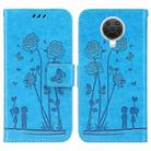 For Nokia G20 / G10 / 6.3 Embossing Rose Couple Leather Phone Case(Blue) - 1