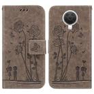 For Nokia G20 / G10 / 6.3 Embossing Rose Couple Leather Phone Case(Grey) - 1