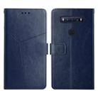 For TCL 10 SE Y Stitching Horizontal Flip Leather Phone Case(Blue) - 1