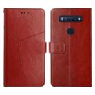 For TCL 10 SE Y Stitching Horizontal Flip Leather Phone Case(Brown) - 1