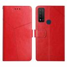 For TCL 20 R 5G Y Stitching Horizontal Flip Leather Phone Case(Red) - 1