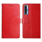 For TCL 20S Y Stitching Horizontal Flip Leather Phone Case(Red) - 1