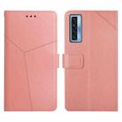 For TCL 20S Y Stitching Horizontal Flip Leather Phone Case(Rose Gold) - 1