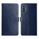 For TCL 30 SE Y Stitching Horizontal Flip Leather Phone Case(Blue) - 1