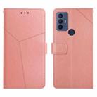 For TCL 30 SE Y Stitching Horizontal Flip Leather Phone Case(Rose Gold) - 1