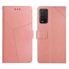 For TCL 205 Y Stitching Horizontal Flip Leather Phone Case(Rose Gold) - 1