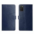 For Samsung Galaxy A03S Y Stitching Horizontal Flip Leather Phone Case(Blue) - 1