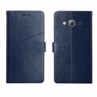 For Samsung Galaxy J2 Prime Y Stitching Horizontal Flip Leather Phone Case(Blue) - 1