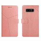 For Samsung Galaxy Note 8 Y Stitching Horizontal Flip Leather Phone Case(Rose Gold) - 1