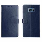 For Samsung Galaxy S7 Y Stitching Horizontal Flip Leather Phone Case(Blue) - 1