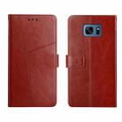 For Samsung Galaxy S7 Y Stitching Horizontal Flip Leather Phone Case(Brown) - 1
