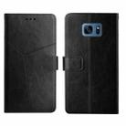 For Samsung Galaxy S7 Edge Y Stitching Horizontal Flip Leather Phone Case(Black) - 1