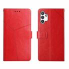 For Samsung Galaxy A13 4G Y Stitching Horizontal Flip Leather Phone Case(Red) - 1