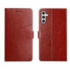 For Samsung Galaxy A13 5G Y Stitching Horizontal Flip Leather Phone Case(Brown) - 1