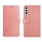 For Samsung Galaxy A13 5G Y Stitching Horizontal Flip Leather Phone Case(Rose Gold) - 1