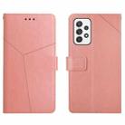 For Samsung Galaxy A23 4G Y Stitching Horizontal Flip Leather Phone Case(Rose Gold) - 1