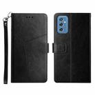 For Samsung Galaxy M52 5G Y Stitching Horizontal Flip Leather Phone Case(Black) - 1