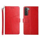 For Samsung Galaxy S22 Y Stitching Horizontal Flip Leather Phone Case(Red) - 1