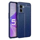 For OPPO A57 2022 Litchi Texture TPU Shockproof Case(Blue) - 1