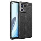 For OPPO Reno7 4G Global Litchi Texture TPU Shockproof Case(Black) - 1