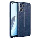 For OPPO Reno7 4G Global Litchi Texture TPU Shockproof Case(Blue) - 1
