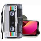 For iPhone 13 Coloured Drawing Pattern Leather Phone Case(Tape) - 1