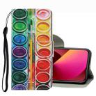 For iPhone 13 Coloured Drawing Pattern Leather Phone Case(Eye Shadow) - 1