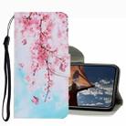 For iPhone 13 Pro Coloured Drawing Pattern Leather Phone Case (Cherry Blossoms) - 1