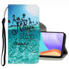 For Samsung Galaxy A53 3D Colored Drawing Leather Phone Case(Blue Coconut Grove) - 1