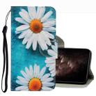 For OPPO A16 3D Colored Drawing Leather Phone Case(Chrysanthemum) - 1