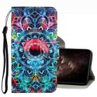 For OPPO A16 3D Colored Drawing Leather Phone Case(Mandala) - 1