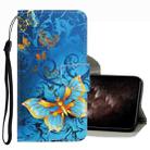 For vivo Y21 3D Colored Drawing Leather Phone Case(Jade Butterfly) - 1