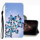For vivo Y21 3D Colored Drawing Leather Phone Case(Multiple Butterflies) - 1