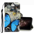 For vivo Y21 3D Colored Drawing Leather Phone Case(A Butterfly) - 1