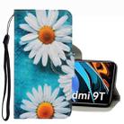 For Xiaomi Redmi 9T 3D Colored Drawing Leather Phone Case(Chrysanthemum) - 1