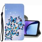 For Xiaomi Redmi Note 9T 3D Colored Drawing Leather Phone Case(Multiple Butterflies) - 1