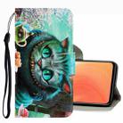 For Xiaomi Mi 10T / 10T Pro 3D Colored Drawing Leather Phone Case(Green Eyes) - 1