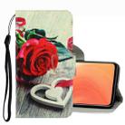 For Xiaomi Mi 10T / 10T Pro 3D Colored Drawing Leather Phone Case(Red Rose) - 1