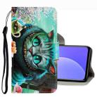 For Xiaomi Mi 10T Lite 3D Colored Drawing Leather Phone Case(Green Eyes) - 1