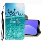 For Xiaomi Mi 10T Lite 3D Colored Drawing Leather Phone Case(Coconut Tree) - 1