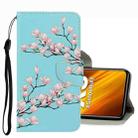 For Xiaomi Poco X3 NFC 3D Colored Drawing Leather Phone Case(Magnolia) - 1