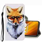 For Xiaomi Poco X3 NFC 3D Colored Drawing Leather Phone Case(Fox) - 1