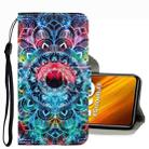For Xiaomi Poco X3 NFC 3D Colored Drawing Leather Phone Case(Mandala) - 1